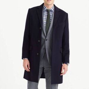 J.Crew Men’s Black Ludlow in Italian Wool-Cashmere with Thinsulate Topcoat
